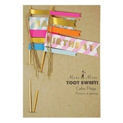 Meri-Meri Birthday Flag Cake Toppers (x 2)