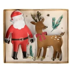 Meri-Meri Santa & Reindeer Christmas Cookie Cutters (x 2)