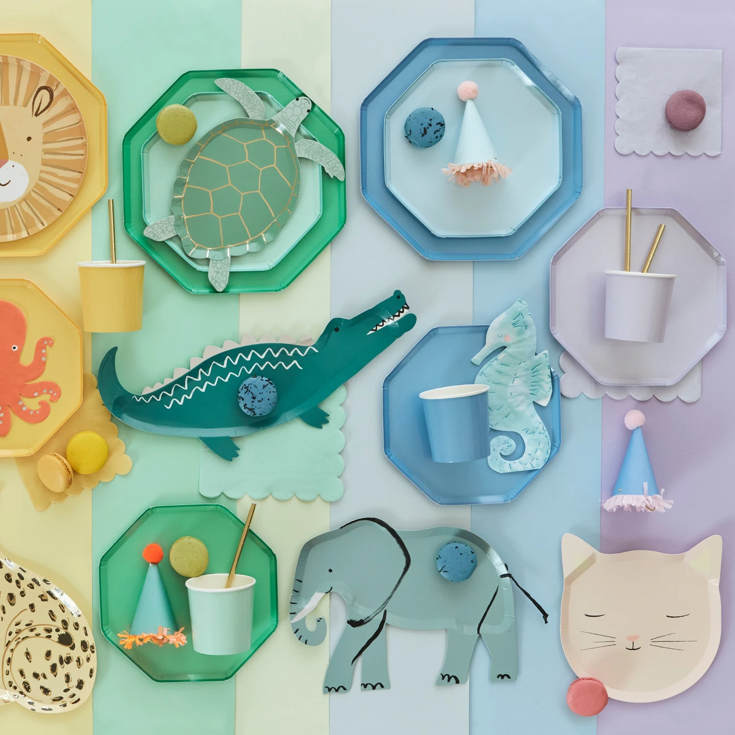 Meri-Meri Periwinkle Side Plates (x 8) 2 Meri-Meri Periwinkle Side Plates (x 8) - Image 2