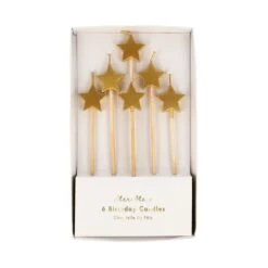 Meri-Meri Gold Star Candles (x 6)