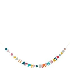 Meri-Meri Marble Birthday Garland Card -Meri Meri media 826371b4 cc02 4ddf b0db 96577aa9daae