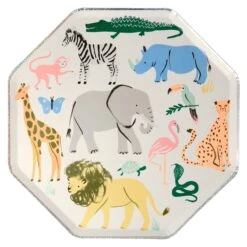 Meri-Meri Safari Animals Dinner Plates (x 8)