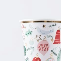 Meri-Meri Festive Pattern Cups (x 8) -Meri Meri media 8704471a 912f 4e9c bd01 6439dc787a6a