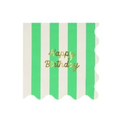 Meri-Meri Stripe Happy Birthday Large Napkins (x 16) -Meri Meri media 88d31c4d a26b 4175 a902 bd6a12daa136