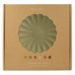 Meri-Meri Earthy Large Reusable Bamboo Plates (x 6) -Meri Meri media 8d0d7af8 eca4 4206 886b 0adb7d38e8f2