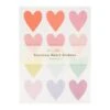 Meri-Meri Pastel Heart Glitter Stickers (x 10 Sheets)