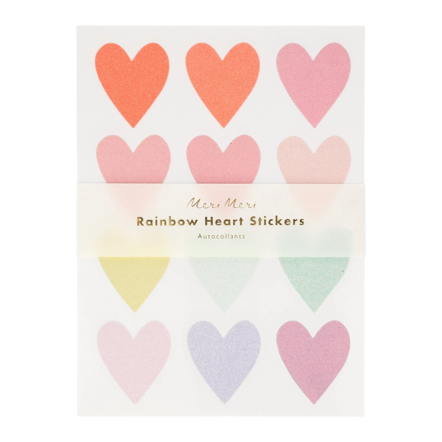 Meri-Meri Pastel Heart Glitter Stickers (x 10 Sheets) 1 Meri-Meri Pastel Heart Glitter Stickers (x 10 Sheets)
