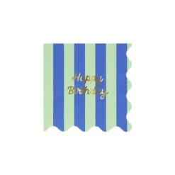Meri-Meri Stripe Happy Birthday Small Napkins (x 16) -Meri Meri media 8fa9a54d f0e9 48c6 a242 c593508d8c78