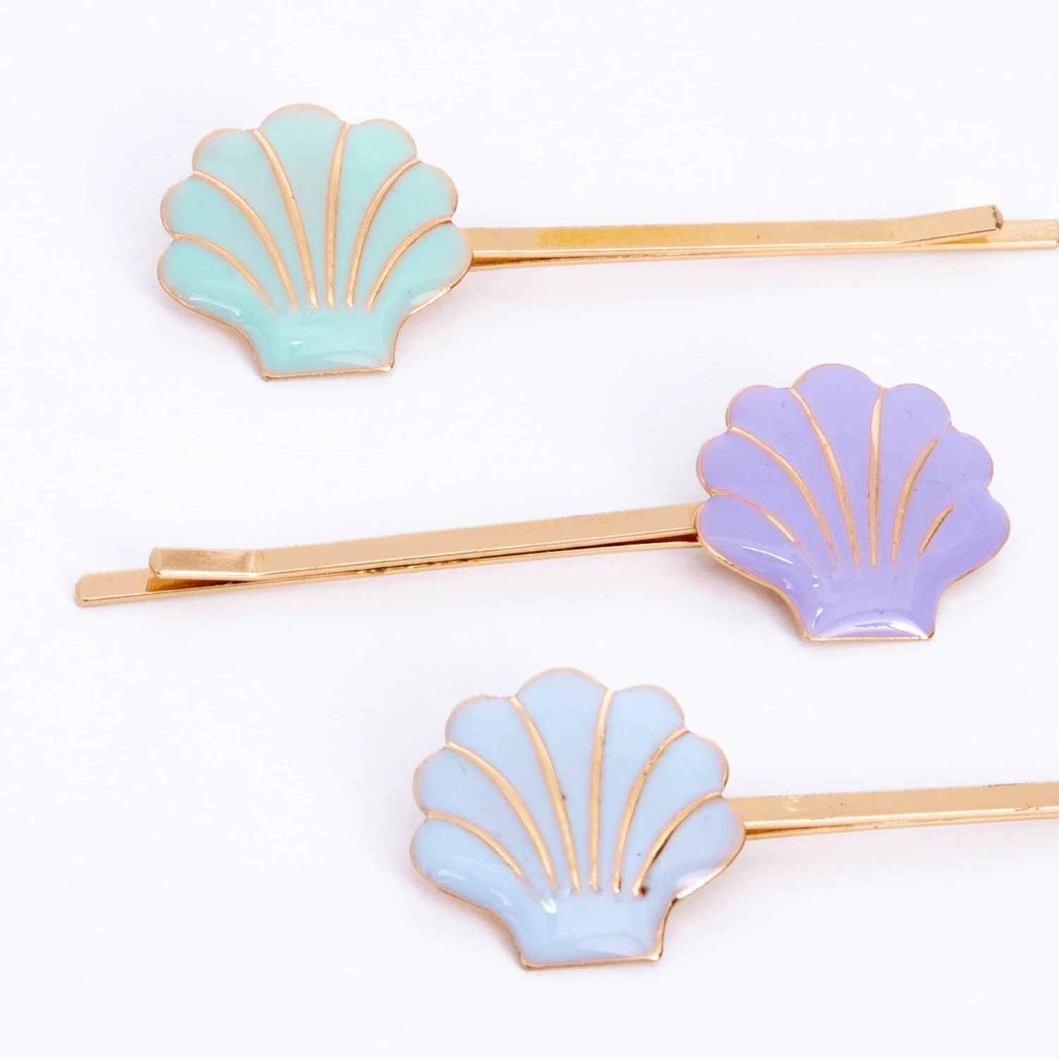 Meri-Meri Enamel Shell Hair Slides (x 6) 3 Meri-Meri Enamel Shell Hair Slides (x 6) - Image 3