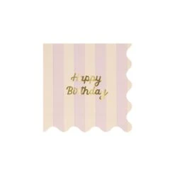 Meri-Meri Stripe Happy Birthday Small Napkins (x 16) -Meri Meri media 92772fa3 bddb 4f02 90a2 36e55e23e540