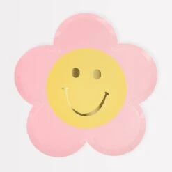 Meri-Meri Happy Face Flower Plates (x 8)