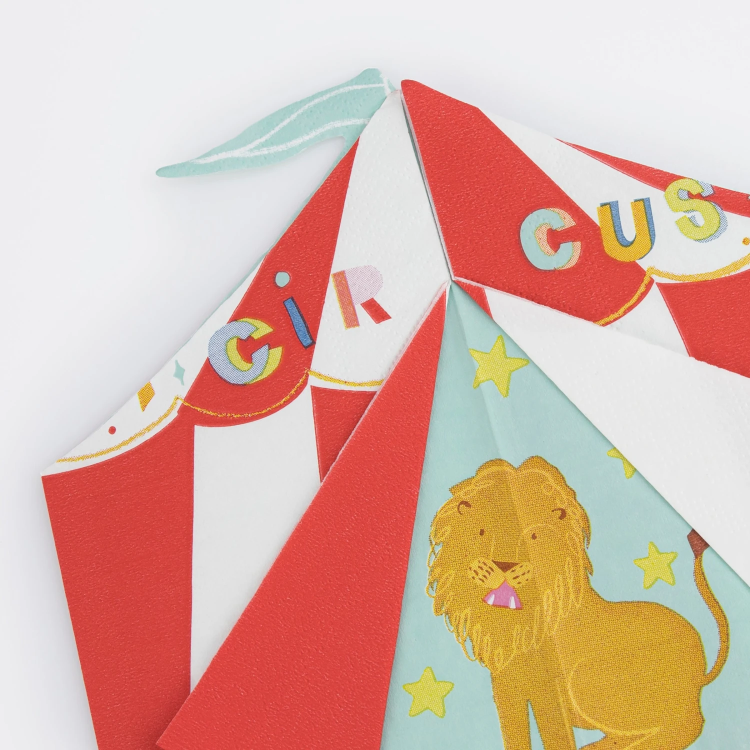 Meri-Meri Circus Shaped Big Top Napkins (x 16) 2 Meri-Meri Circus Shaped Big Top Napkins (x 16) - Image 2