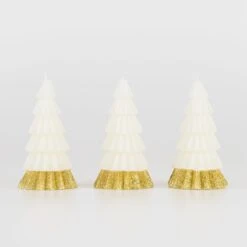 Meri-Meri Ivory Tree Candles (x 3)