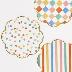 Meri-Meri Colorful Pattern Dinner Plates (x 8)