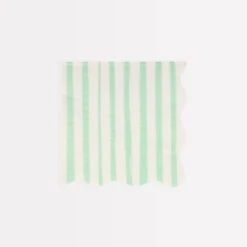 Meri-Meri Mint Stripe Small Napkins (x 16)