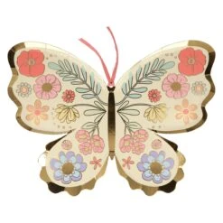 Meri-Meri Floral Butterfly Plates (x 8)