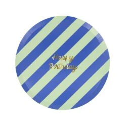 Meri-Meri Stripe Happy Birthday Side Plates (x 8) -Meri Meri media ac80b10d e03c 4945 a867 faacc3c51eb3