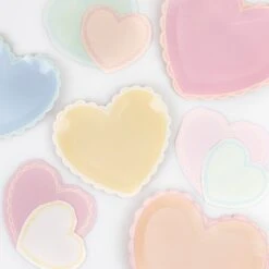 Meri-Meri Pastel Heart Large Plates (x 8) -Meri Meri media ac8196b0 5ddc 4ff4 bbe7 1cf75739723f