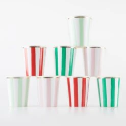 Meri-Meri Striped Cups (x 8)