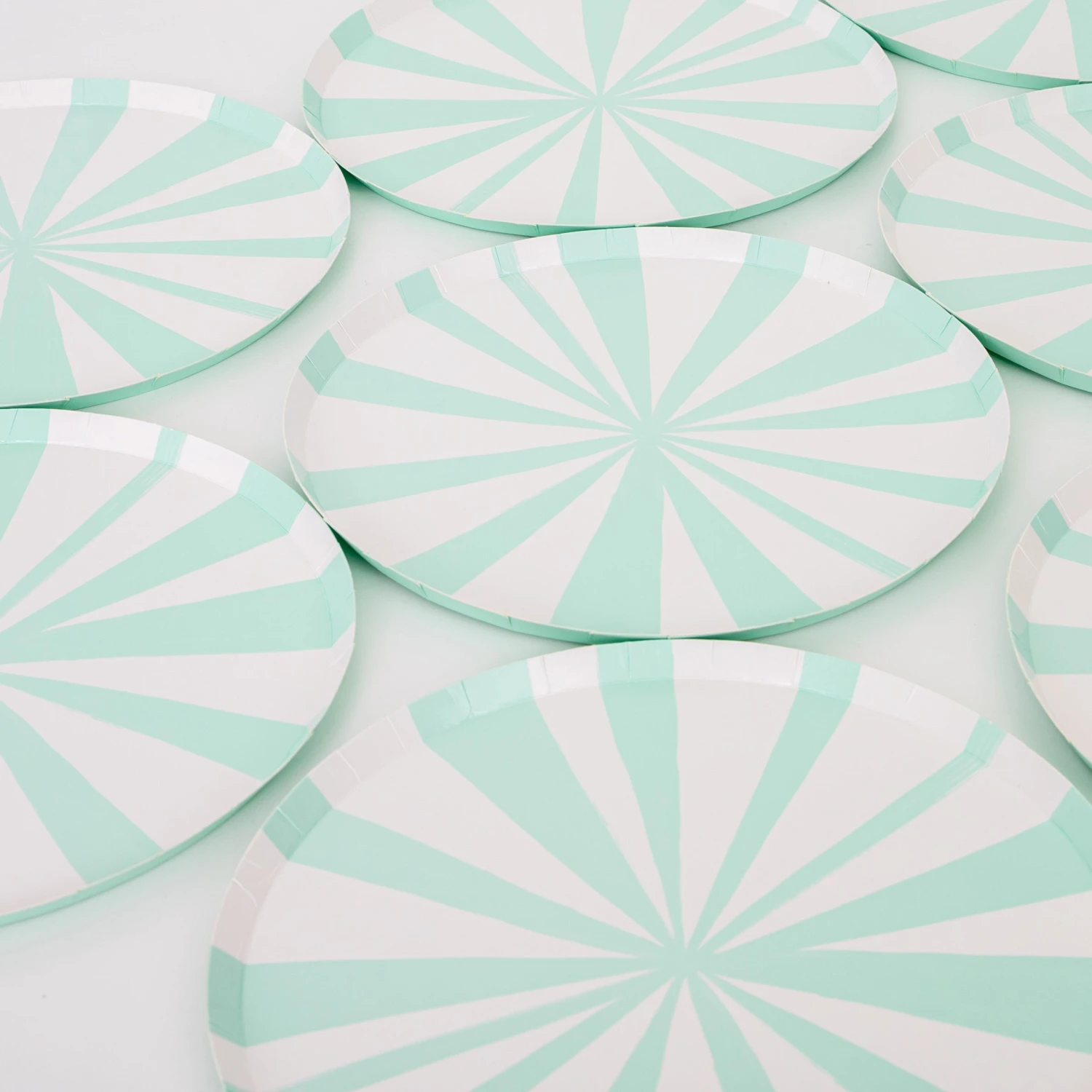 Meri-Meri Mint Stripe Side Plates (x 8) 4 Meri-Meri Mint Stripe Side Plates (x 8) - Image 4