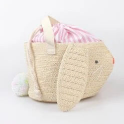 Meri-Meri Stripy Ear Bunny Basket Bag -Meri Meri media b46a39fd 3021 42ba bf45 ae339b464926