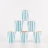 Meri-Meri Blue Stripe Cups (x 8)