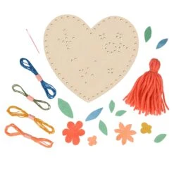 Meri-Meri Heart Embroidery Kit -Meri Meri media bb1c2d67 8f13 42ff b409 f9f6861f3f0c
