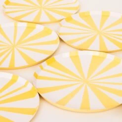 Meri-Meri Yellow Stripe Side Plates (x 8) -Meri Meri media c187499f 6698 445c 8182 ef2721422fb4