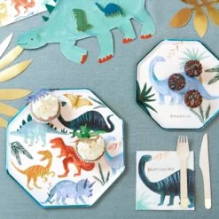 Meri-Meri Dinosaur Kingdom Dinner Plates (x 8) -Meri Meri media c379099f 596c 4410 a898 75bc11ba21b3