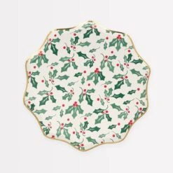 Meri-Meri Holly Pattern Side Plates (x 8)
