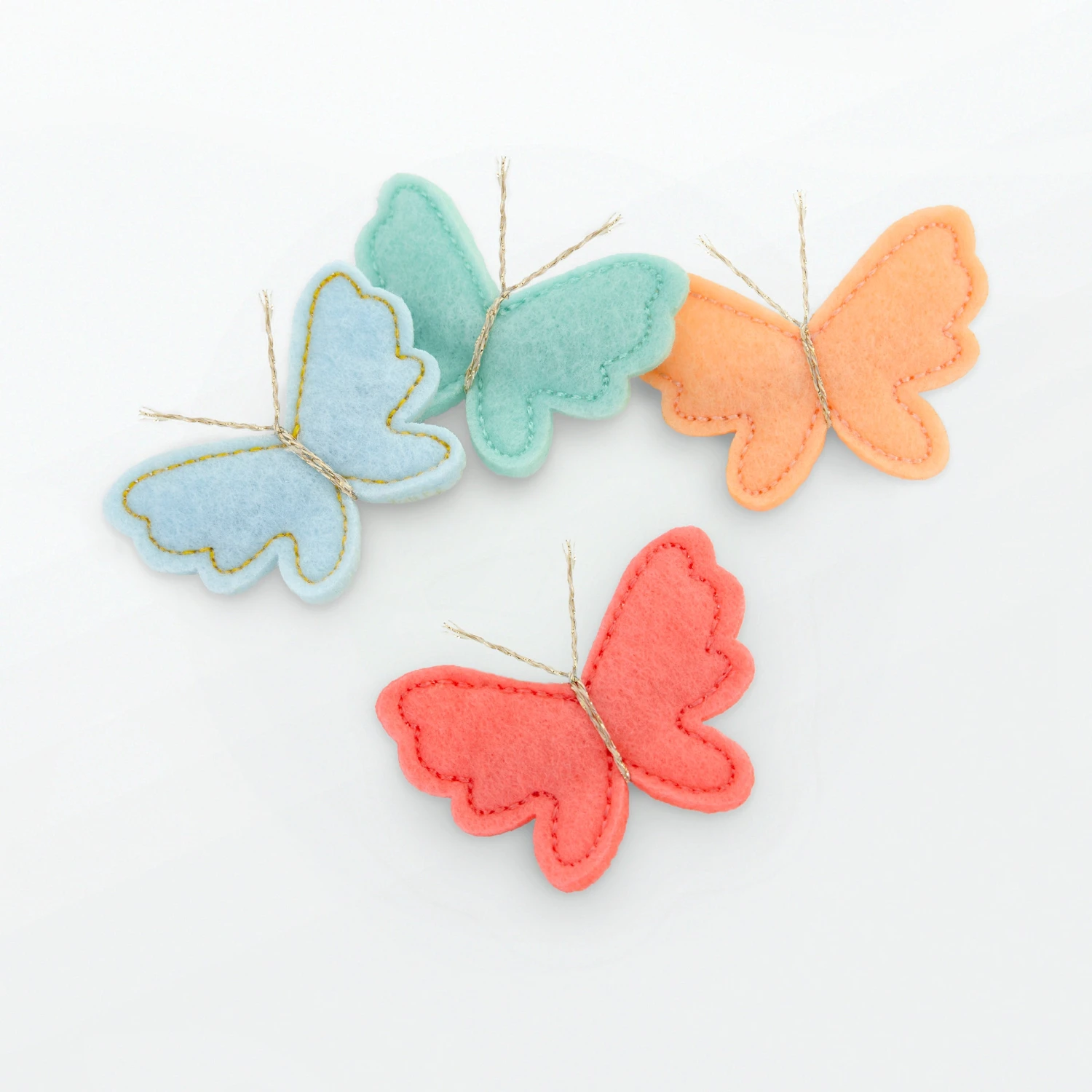 Meri-Meri Felt Butterfly Hair Clips (x 4) 3 Meri-Meri Felt Butterfly Hair Clips (x 4) - Image 3
