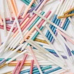 Meri-Meri Multicolor Dipped Glitter Candles (x 16) -Meri Meri media c8eb9a50 b875 4547 ac96 fc2c9b3c4abd