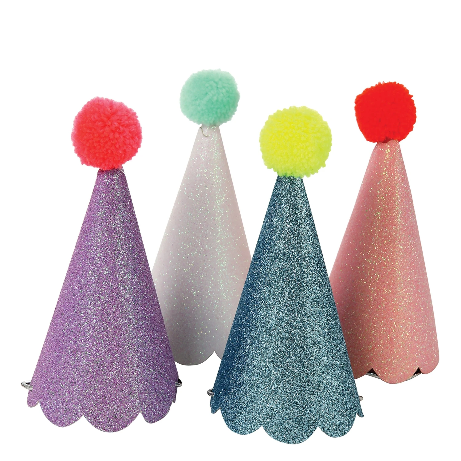 Meri-Meri Glitter Pompom Party Hats (x 8) 1 Meri-Meri Glitter Pompom Party Hats (x 8)