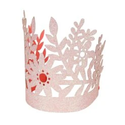 Meri-Meri Pink Glitter Party Crowns (x 8)