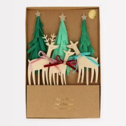 Meri-Meri Reindeer Family Cake Toppers (x 6)