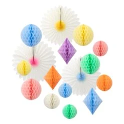 Meri-Meri Pastel Honeycomb Decoration Kit (x 16)