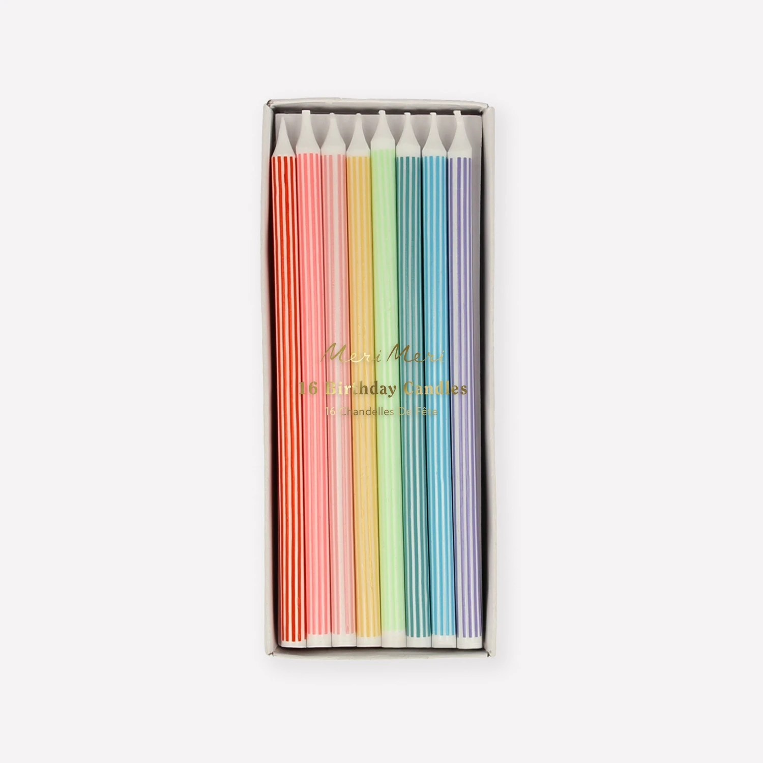 Meri-Meri Mixed Striped Candles (x 16) 1 Meri-Meri Mixed Striped Candles (x 16)