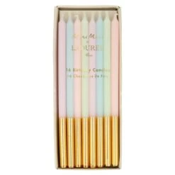 Meri-Meri Ladurée X Meri Meri Paris Gold Dipped Candles (x 16)