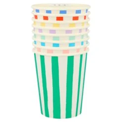 Meri-Meri Mixed Stripe Cups (x 8) 25 Meri-Meri Mixed Stripe Cups (x 8) -Meri Meri media d7336522 f678 4001 838f 155237a92774