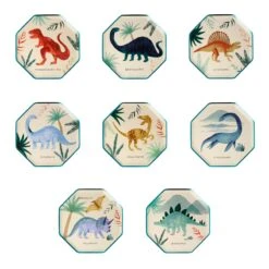 Meri-Meri Dinosaur Kingdom Side Plates (x 8)