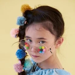 Meri-Meri Gingham & Big Pompom Hair Clips (x 6) -Meri Meri media da32ca30 487f 427f 8bf8 1e77f3c6ac7d