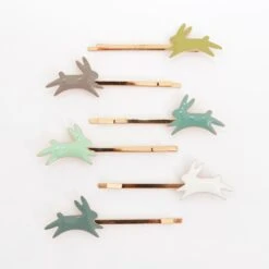 Meri-Meri Bunny Enamel Hair Slides (x 6) -Meri Meri media dc625a41 46c7 4bc2 828f 14d9a1ede7f1