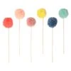 Meri-Meri Multi Pompom Cake Toppers (x 6)