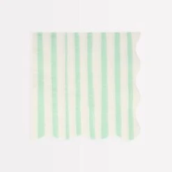 Meri-Meri Mint Stripe Large Napkins (x 16)