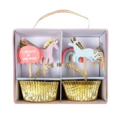 Meri-Meri I Believe In Unicorns Cupcake Kit (x 24 Toppers)