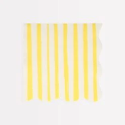 Meri-Meri Yellow Stripe Large Napkins (x 16)