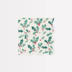 Meri-Meri Holly Pattern Small Napkins (x 16)