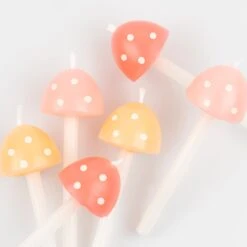 Meri-Meri Mushroom Birthday Candles (x 6) -Meri Meri media e7cc73c9 d37c 4af6 9902 aa40a6ad6bc2