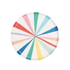 Meri-Meri Small Bright Stripe Reusable Bamboo Plates (x 6)