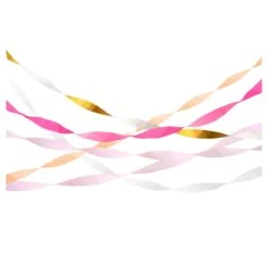 Meri-Meri Pink Crepe Paper Streamers (x 5)